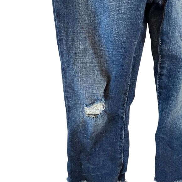 The Children's Place Jeans Girls 6 Bootcut Distressed Adjustable Waist (W22 L16) - Picture 2 of 9